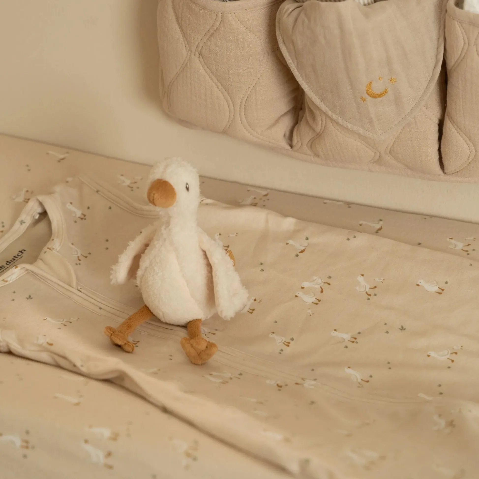 Aankleedkussenhoes - Beige - Newborn Naturals - Little Goose