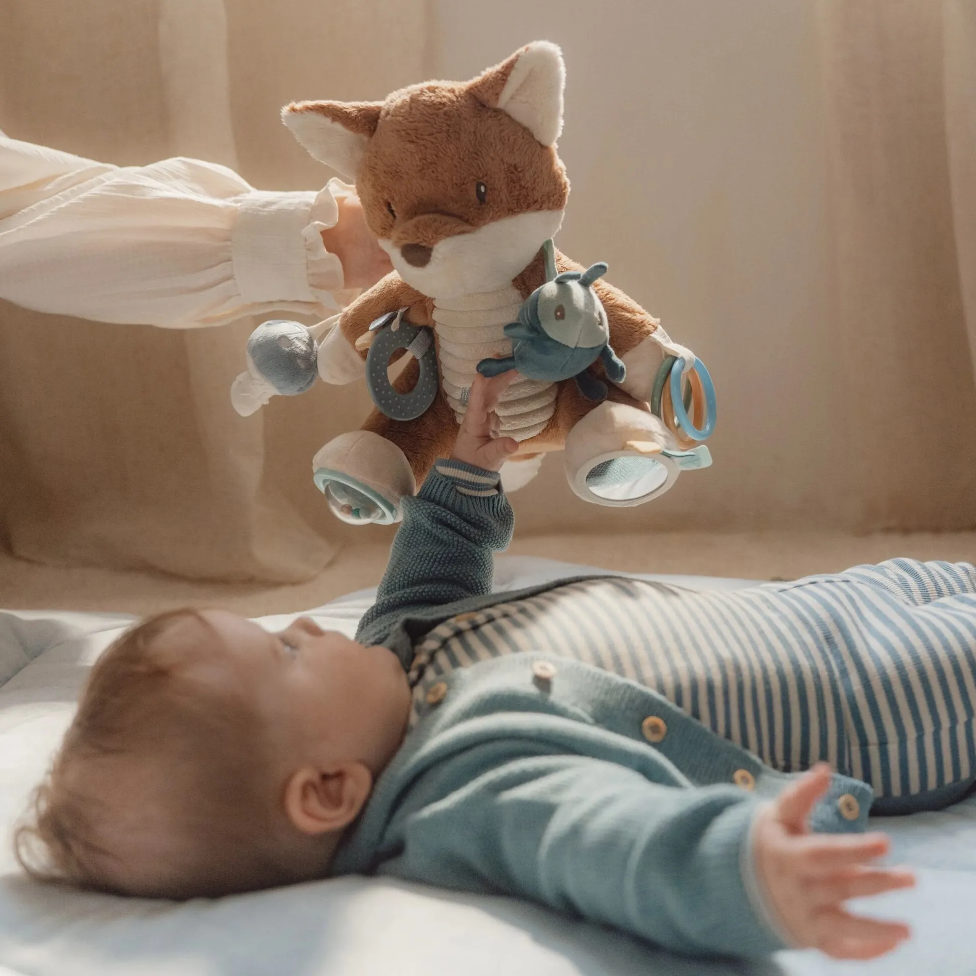 Activiteitenknuffel Vos - Blauw - Forest Friends