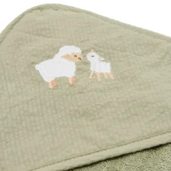 Badcape - Geborduurd - Groen - 75 x 75