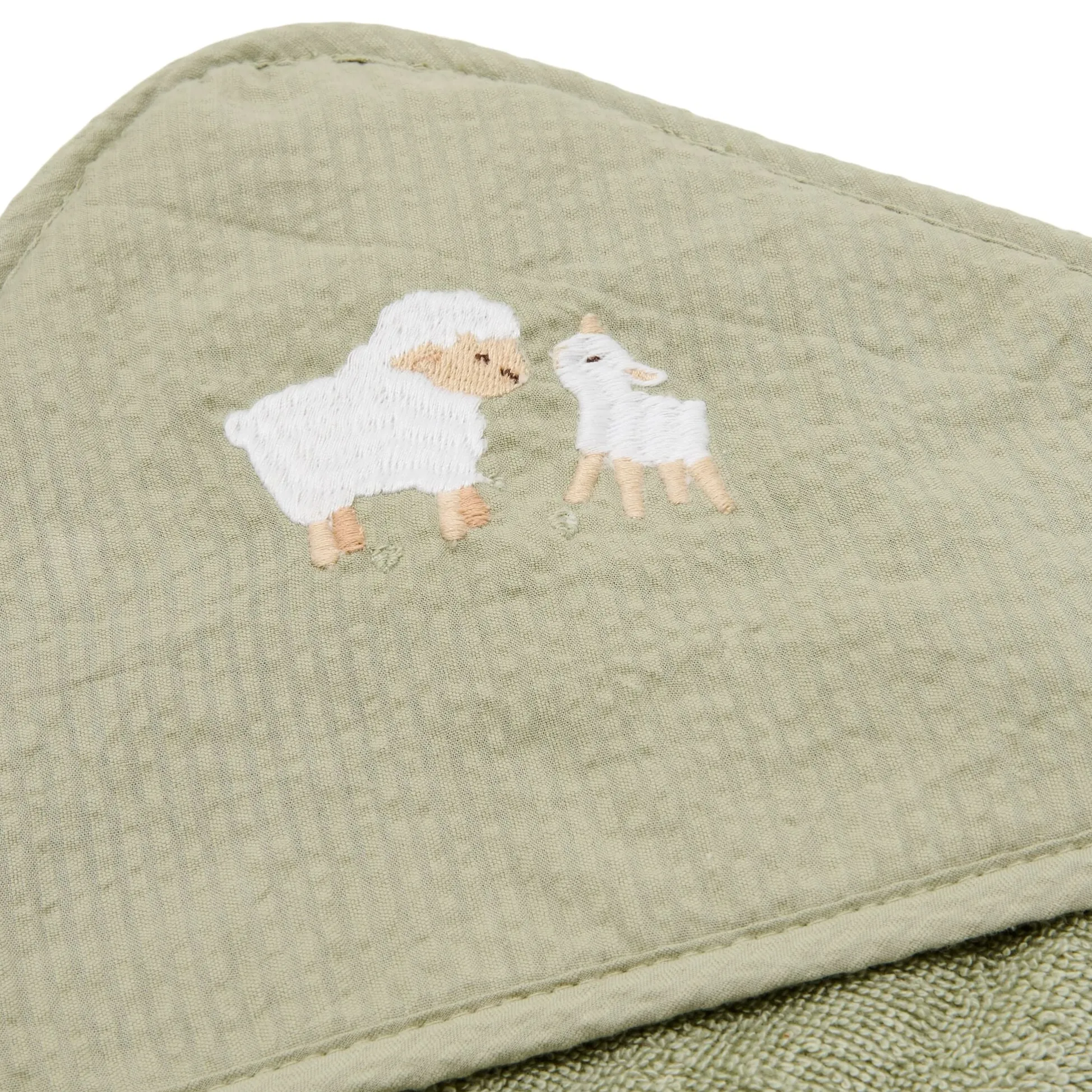 Badcape - Geborduurd - Groen - 100 x 100