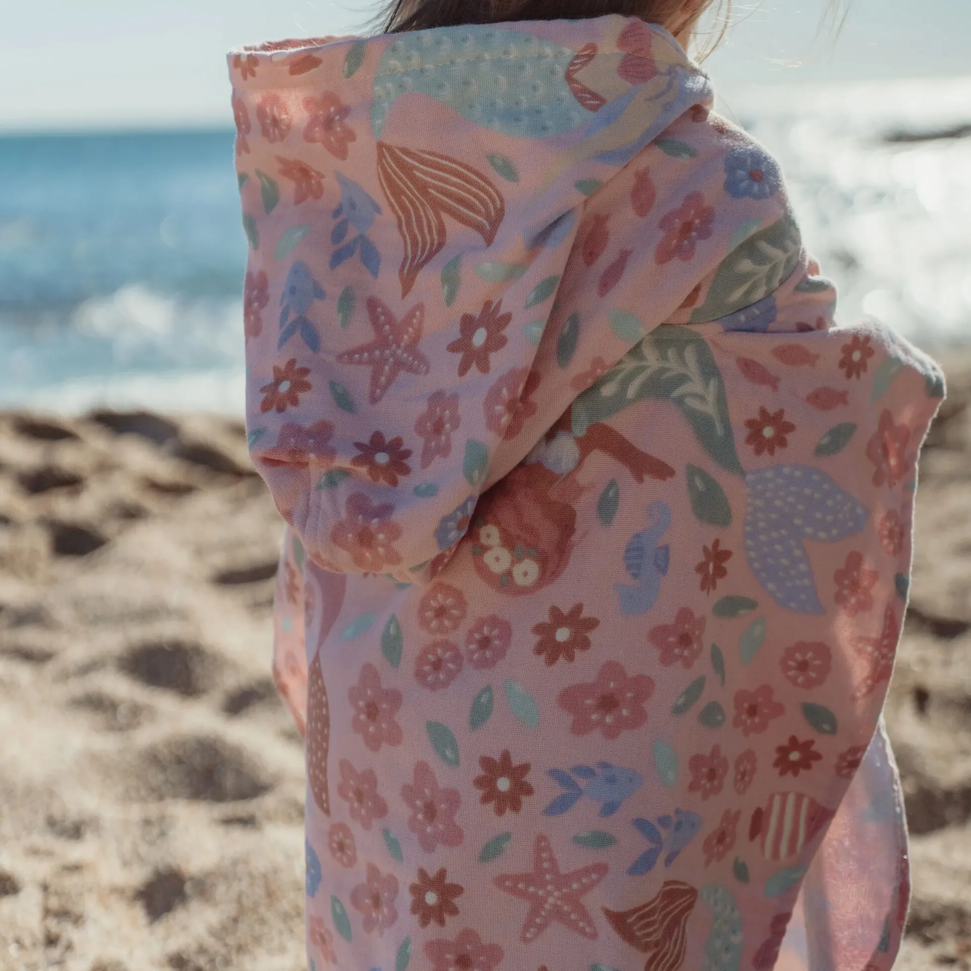 Badponcho - Roze - Dreamy Mermaid