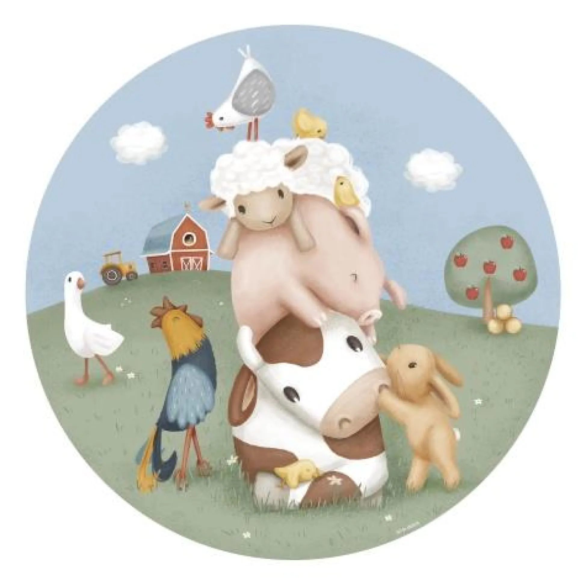 Behangcirkel - Meerkleurig - Little Farm