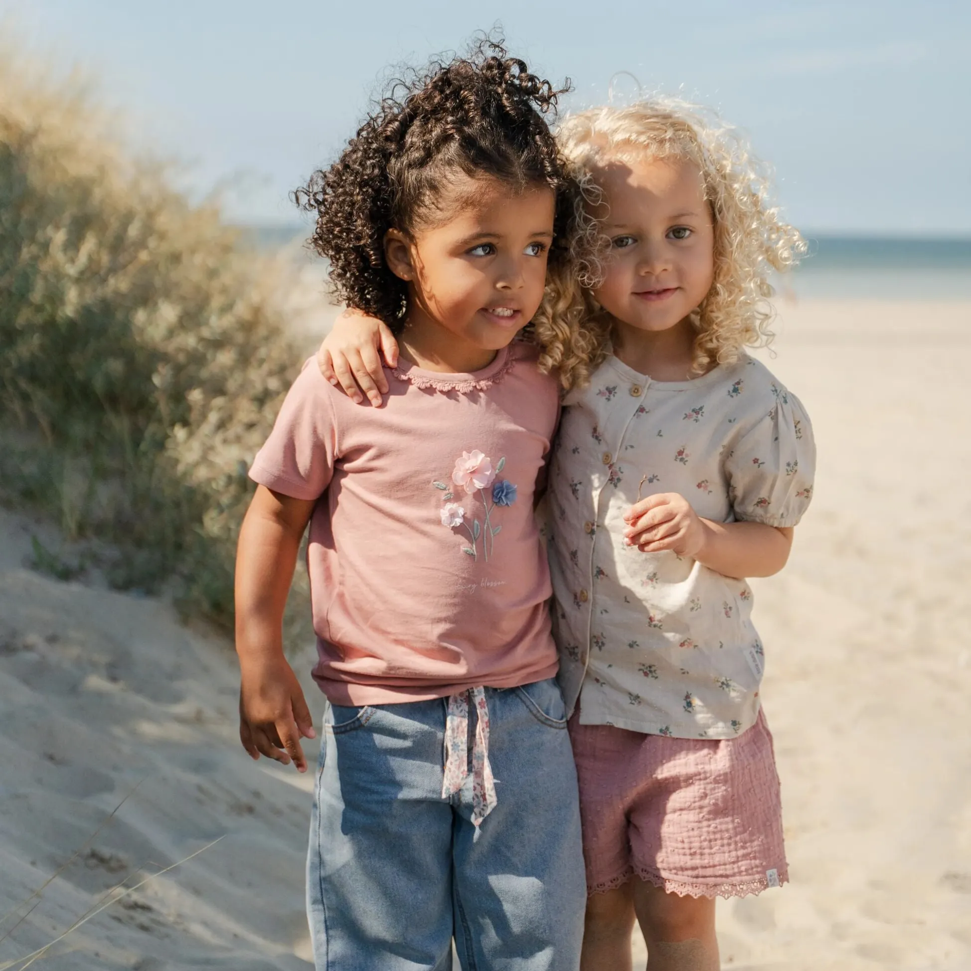 Blouse - Korte mouw - Zand