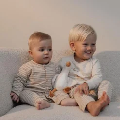 Eendelige pyjama - Zand - Gestreept