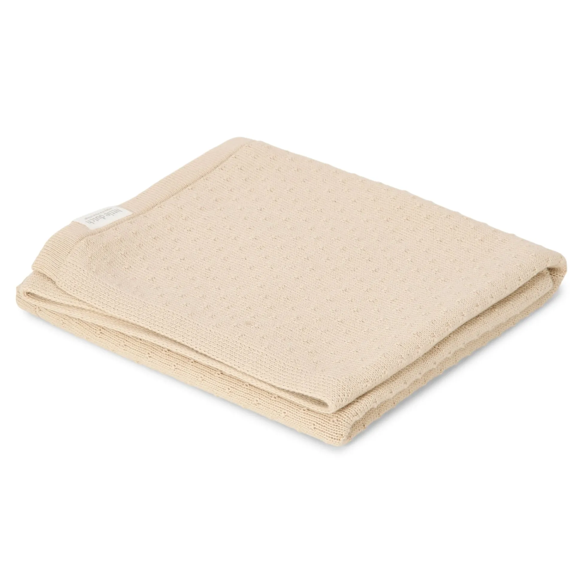 Gebreid ledikantdeken – Beige – Essentials