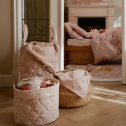 Gebreid ledikantdeken - Fleece - Roze - Essentials