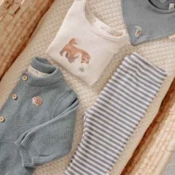 Gebreid vestje - Blauw - Forest Friends