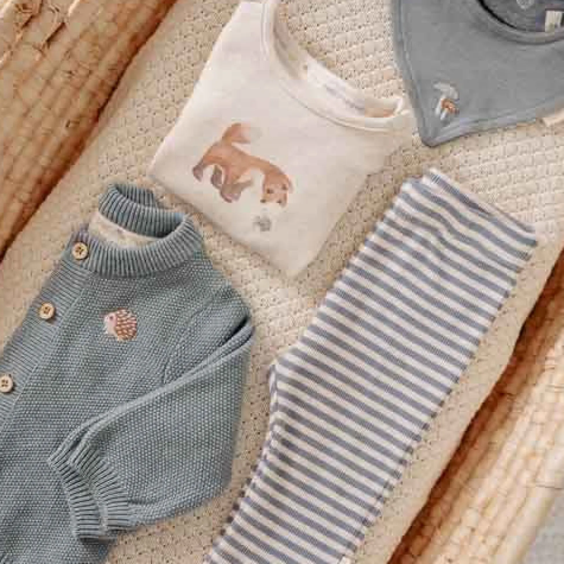 Gebreid vestje - Blauw - Forest Friends
