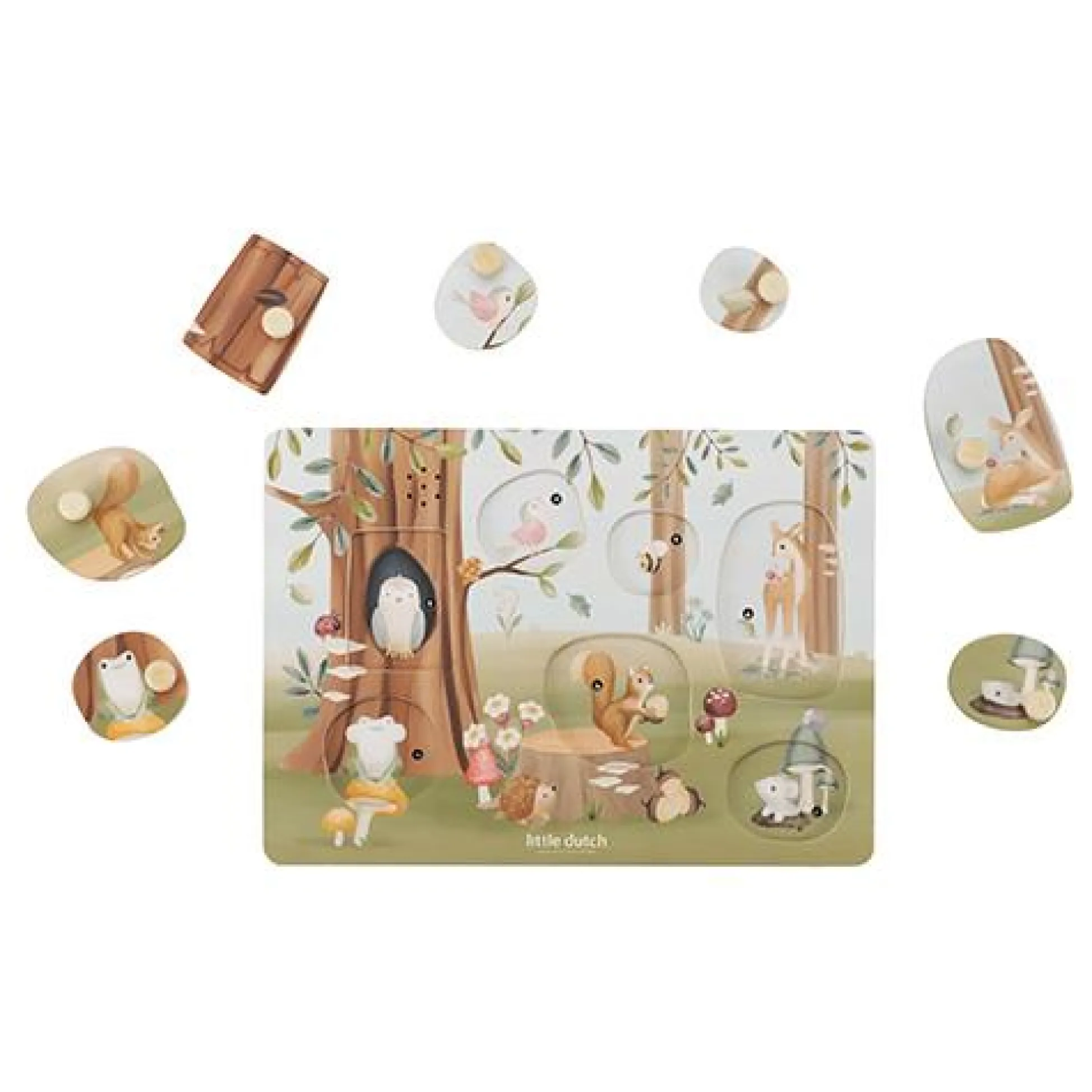 Geluidenpuzzel - Blauw - Forest Friends