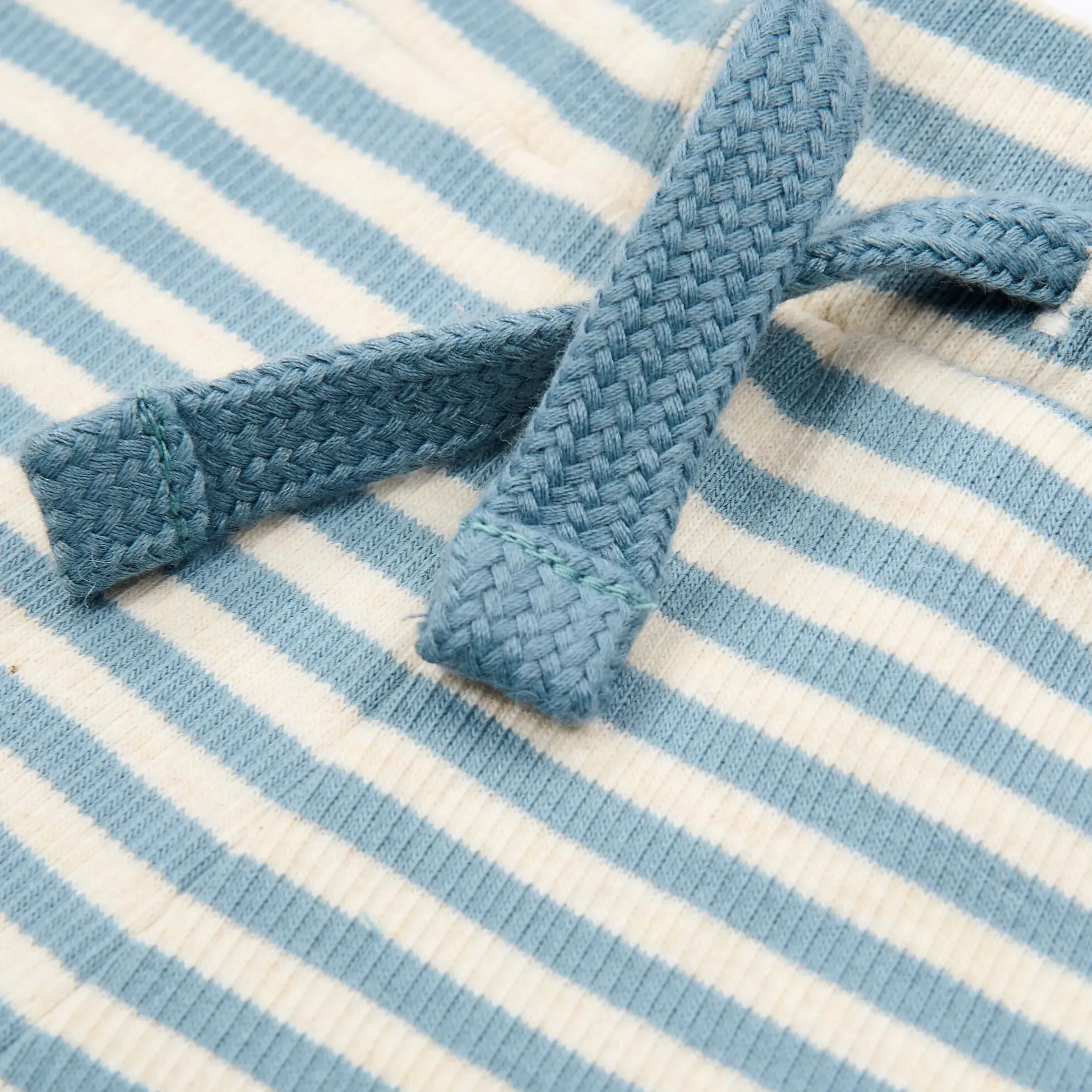 Gestreepte korte broek - Blauw