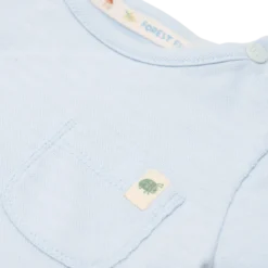 Gestreept shirt korte mouw - Blauw