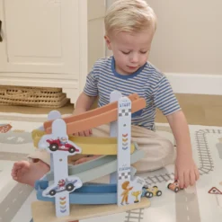Houten autobaan - Blauw