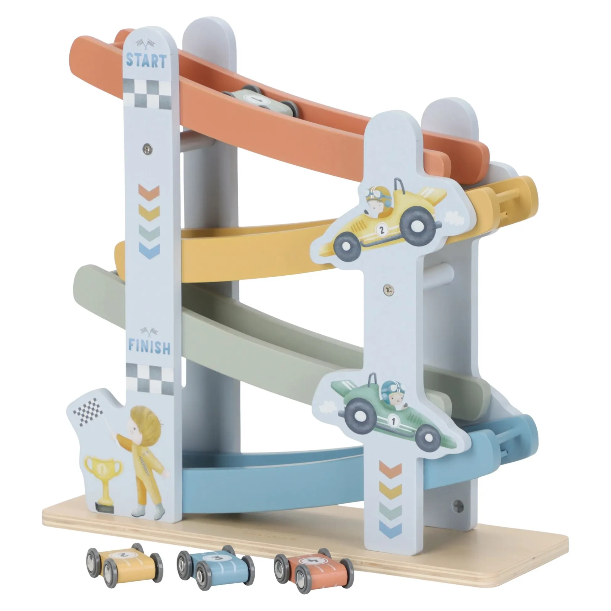 Houten autobaan - Blauw