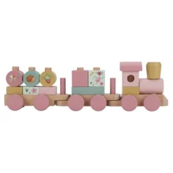 Houten Blokkentrein - Roze - Fairy Garden