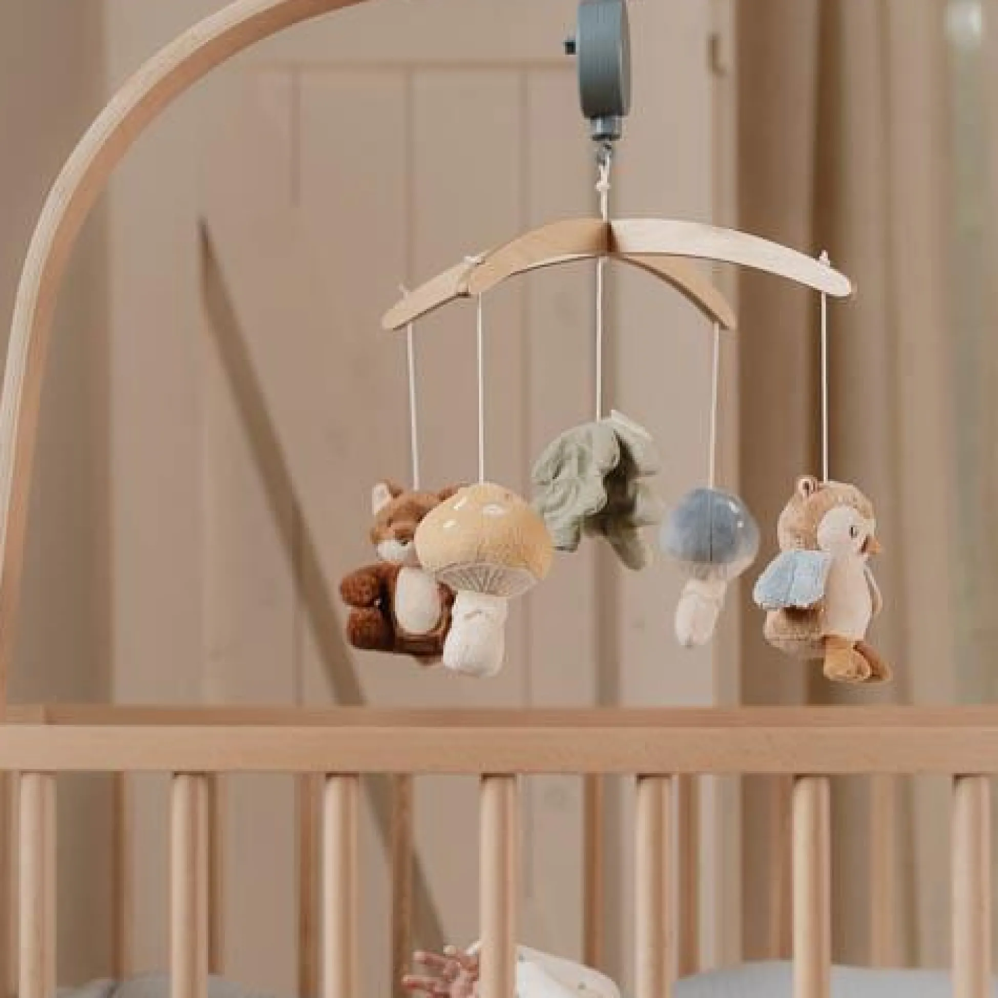 Houten Muziekmobiel - Blauw - Forest Friends
