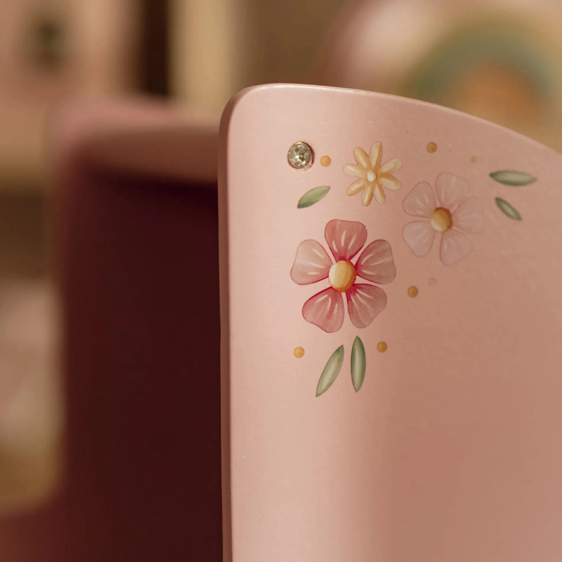 Houten poppenwagen - Roze