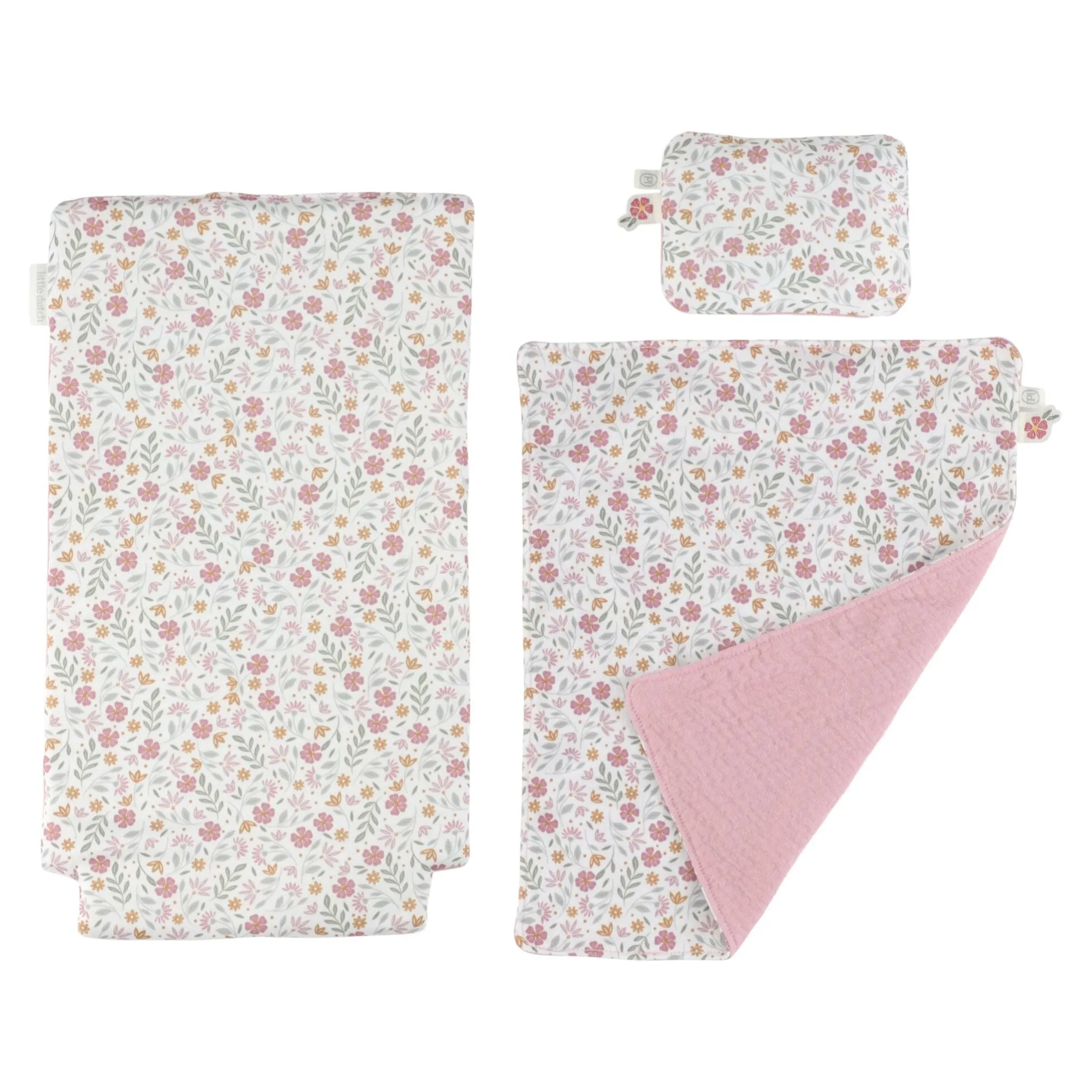 Houten poppenwagen - Roze