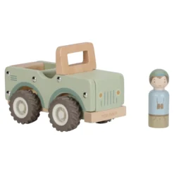 Houten safari auto - Groen