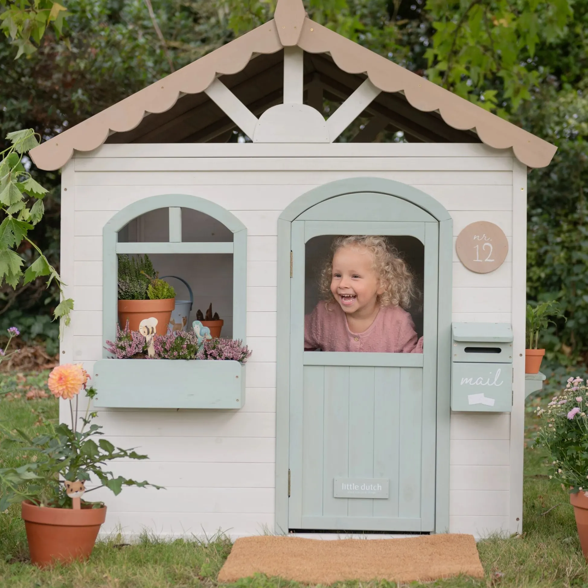 Houten speelhuisje - Wit