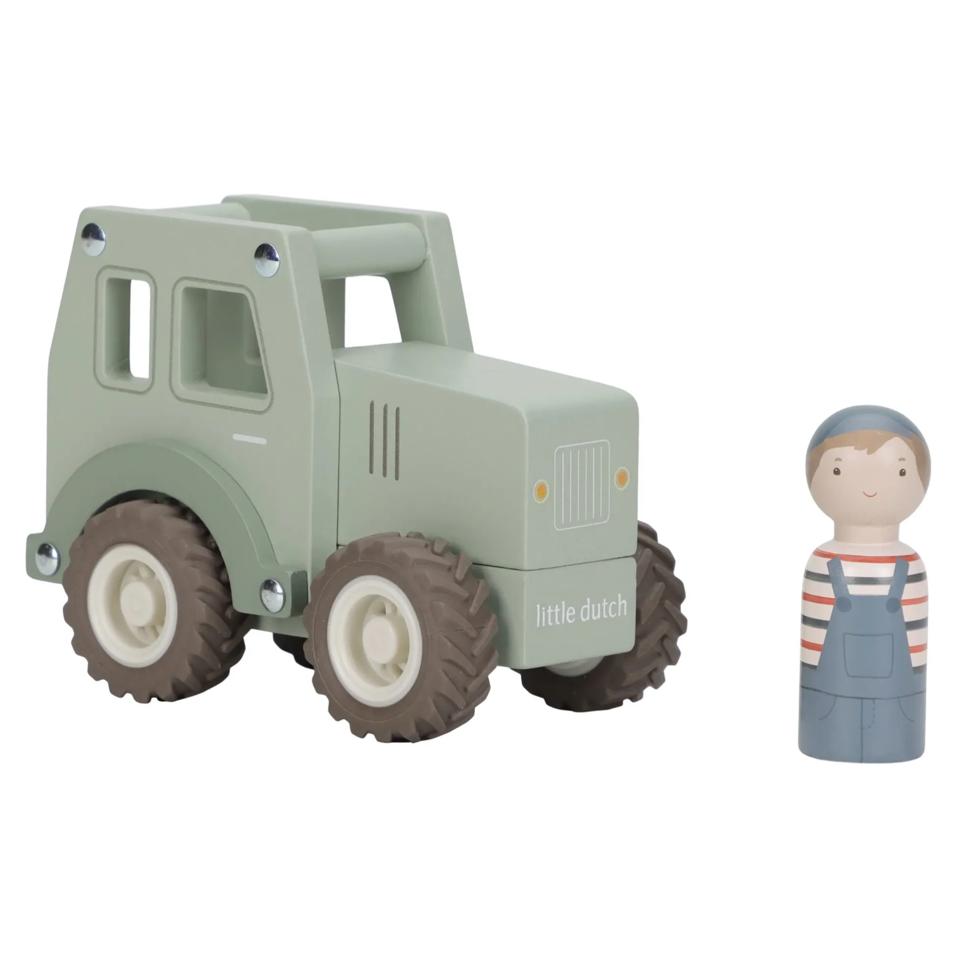 Houten tractor - Groen