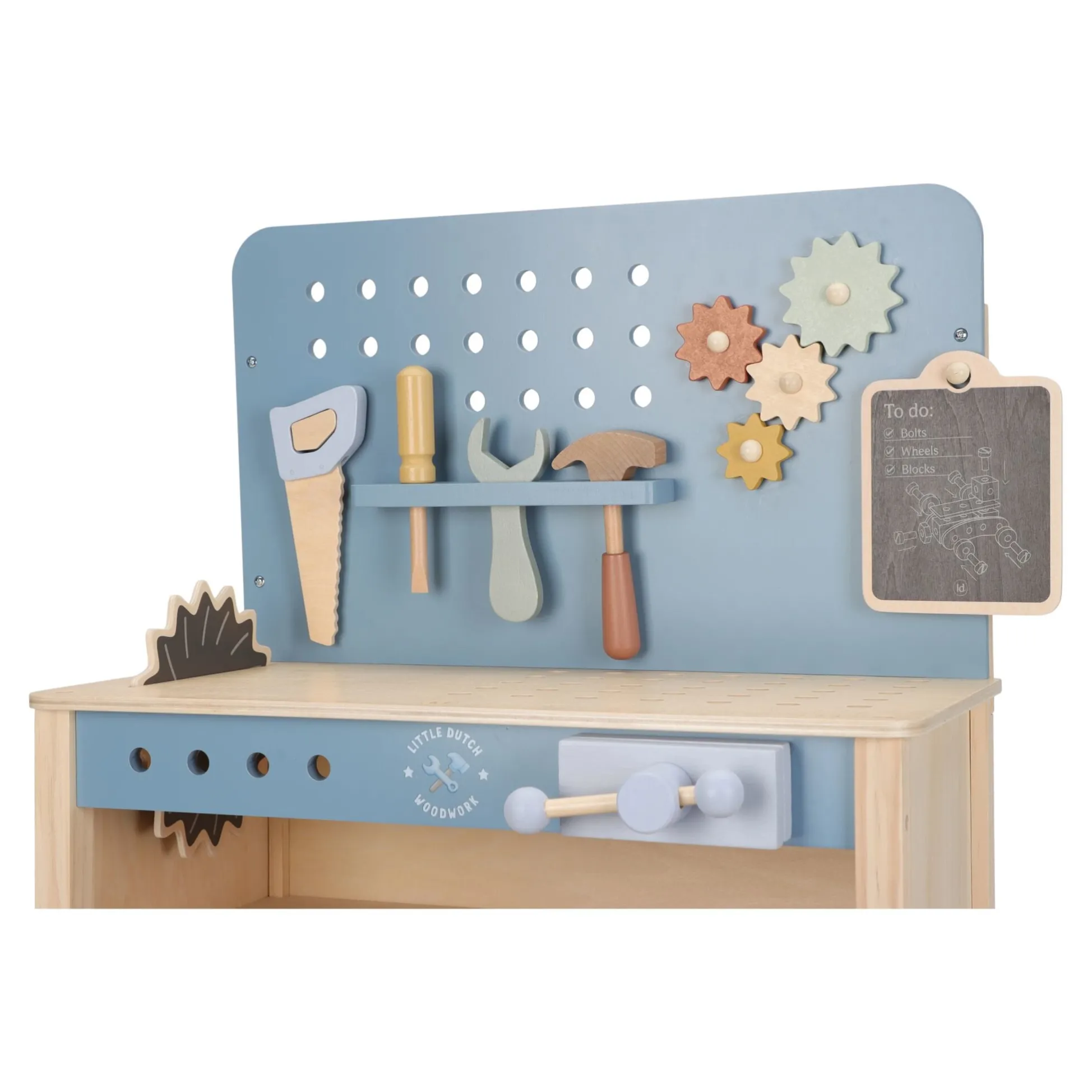 Houten werkbank - Blauw