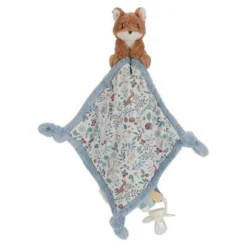 Knuffeldoekje print Vos - Blauw - Forest Friends