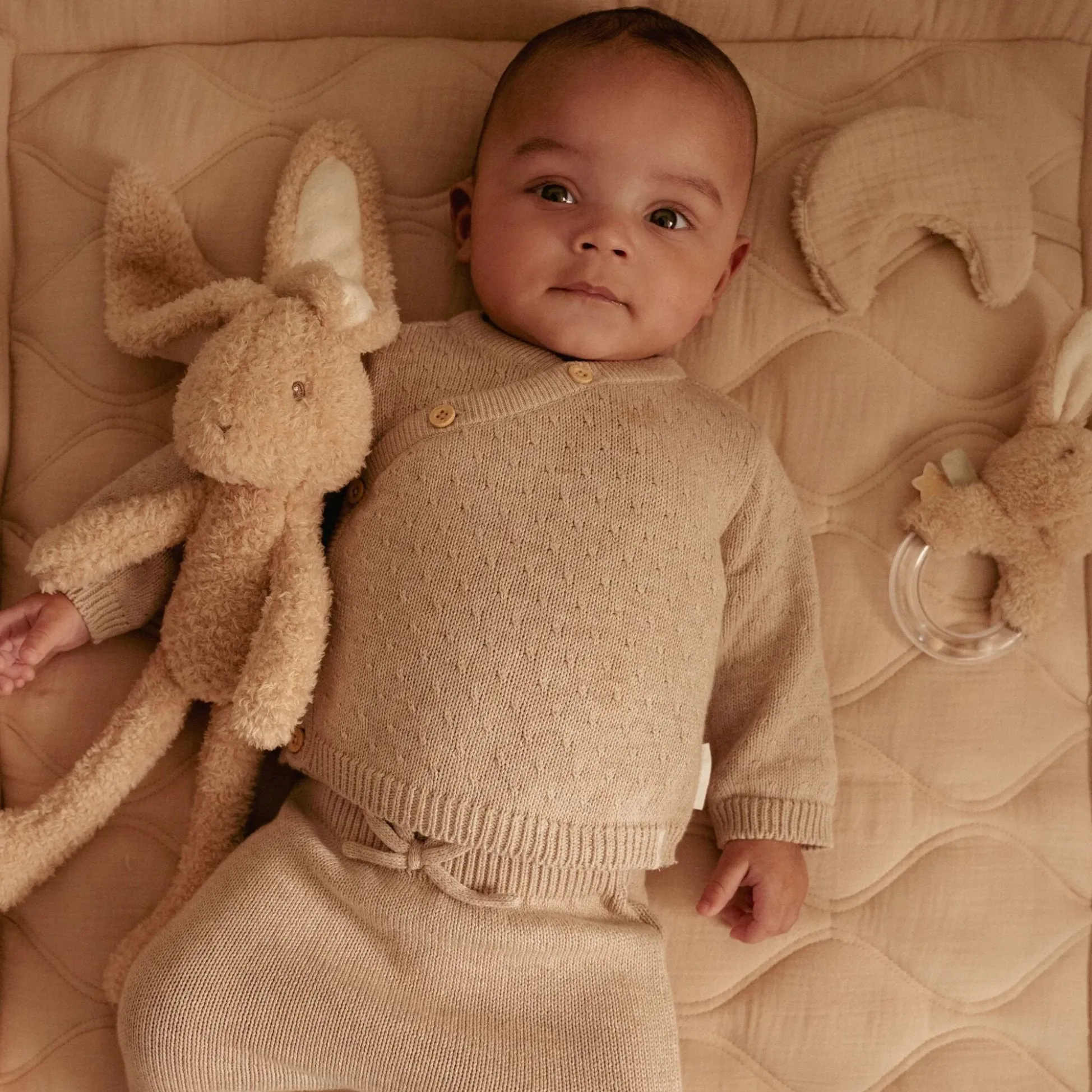 Knuffel Konijn 32 cm - Beige - Baby Bunny