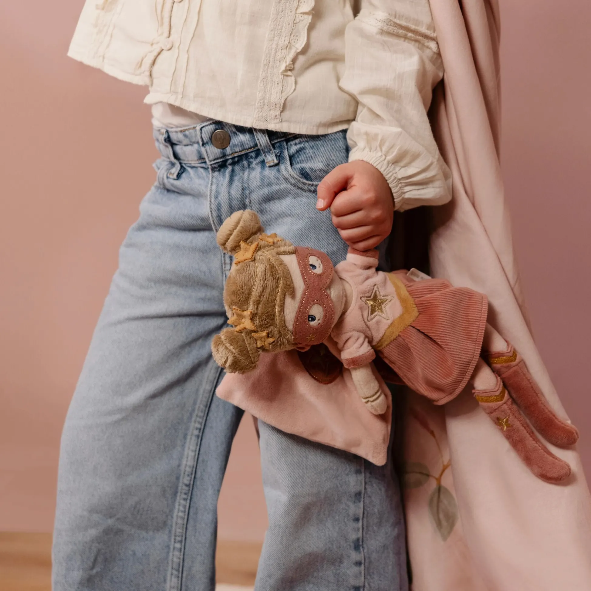 Knuffelpop Superheld Rosa - 35 cm