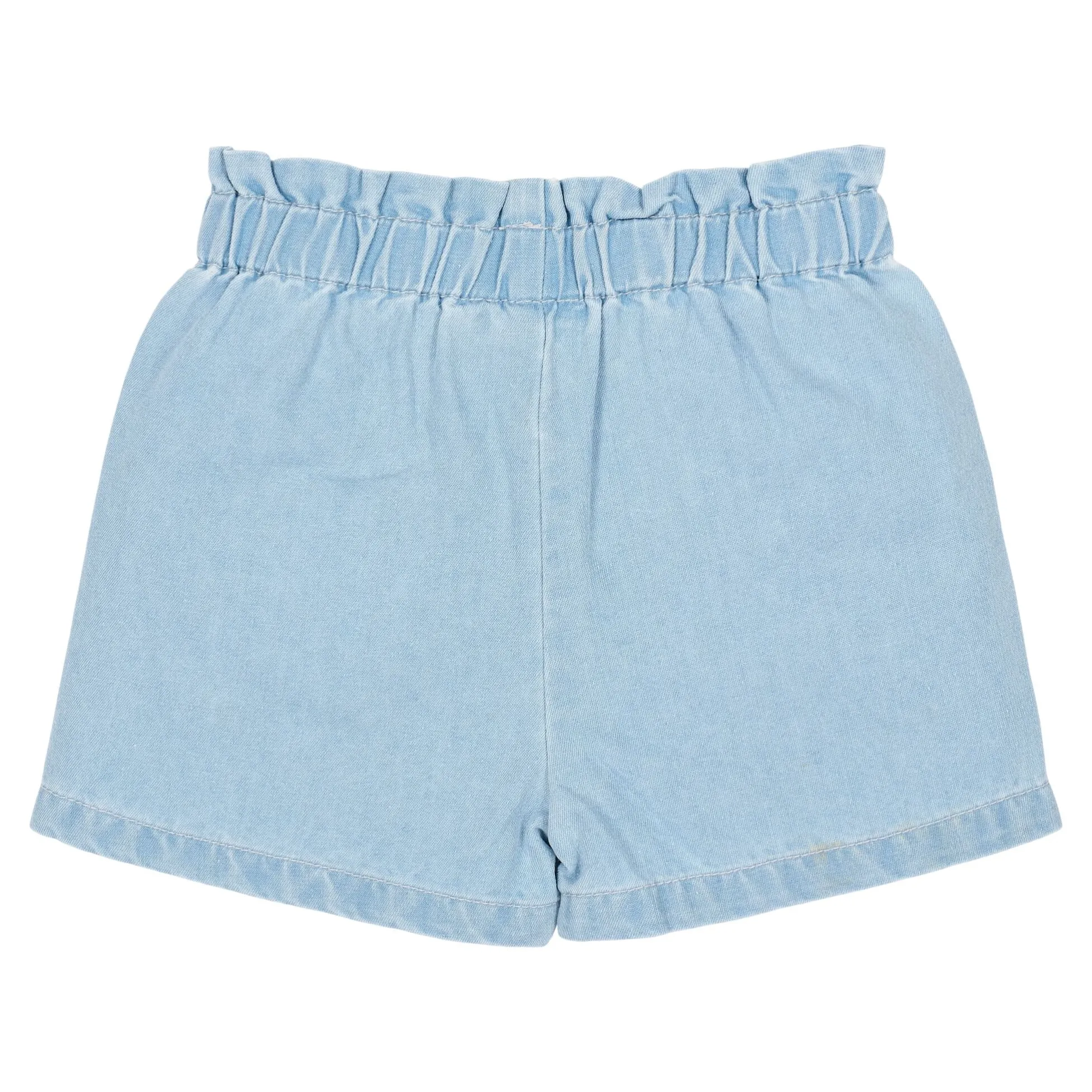 Korte broek geborduurd - Blauw