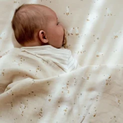 Ledikant deken - Beige - Little Goose - Moon & Stars