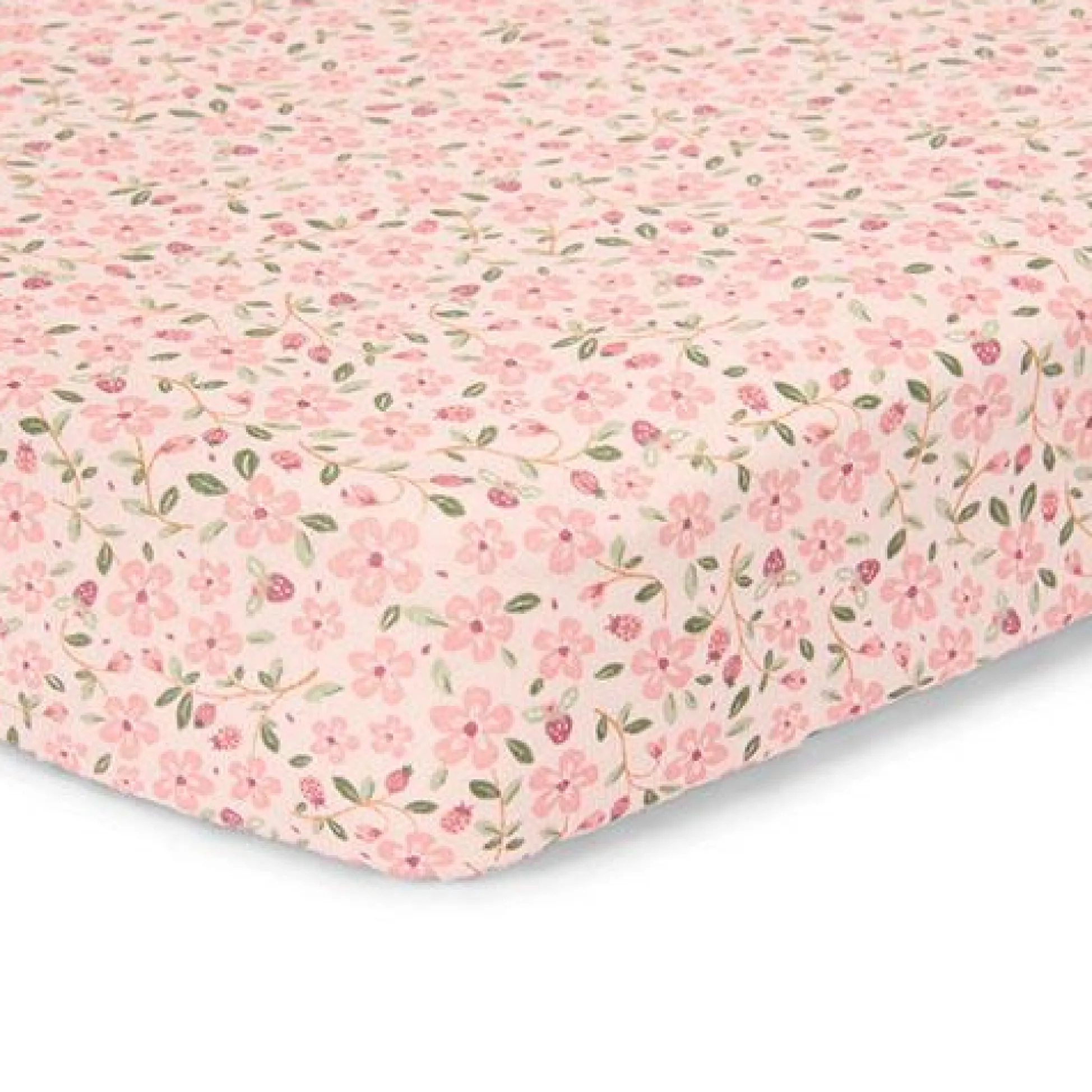 Ledikant hoeslaken - Roze - Fairy Garden - Fairy Floral