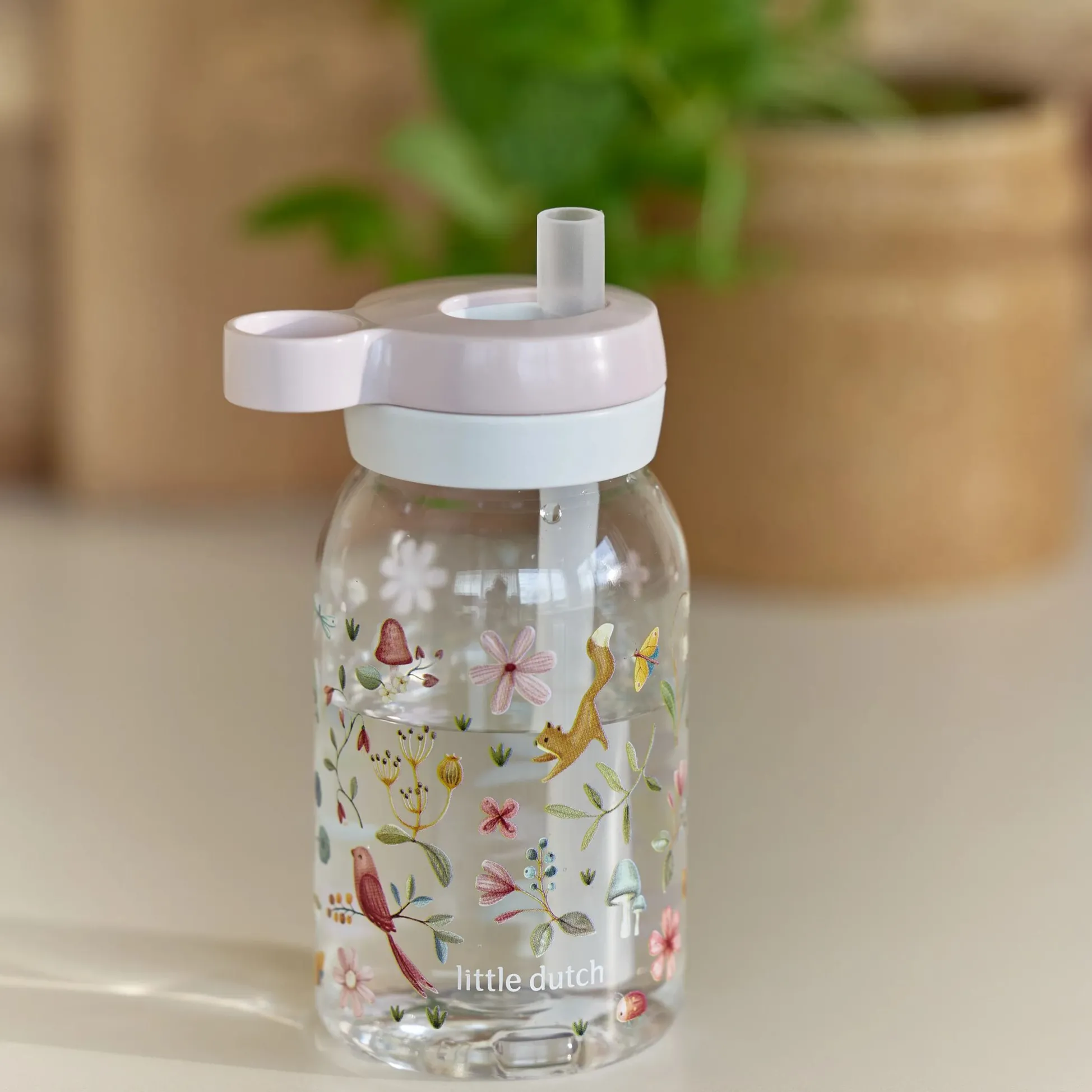 Mepal Drinkfles met rietje 450 ml - Roze