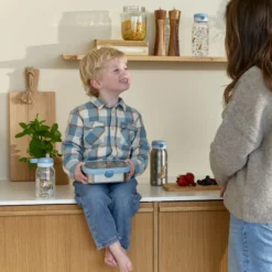 Mepal Drinkfles met rietje 450 ml - Blauw
