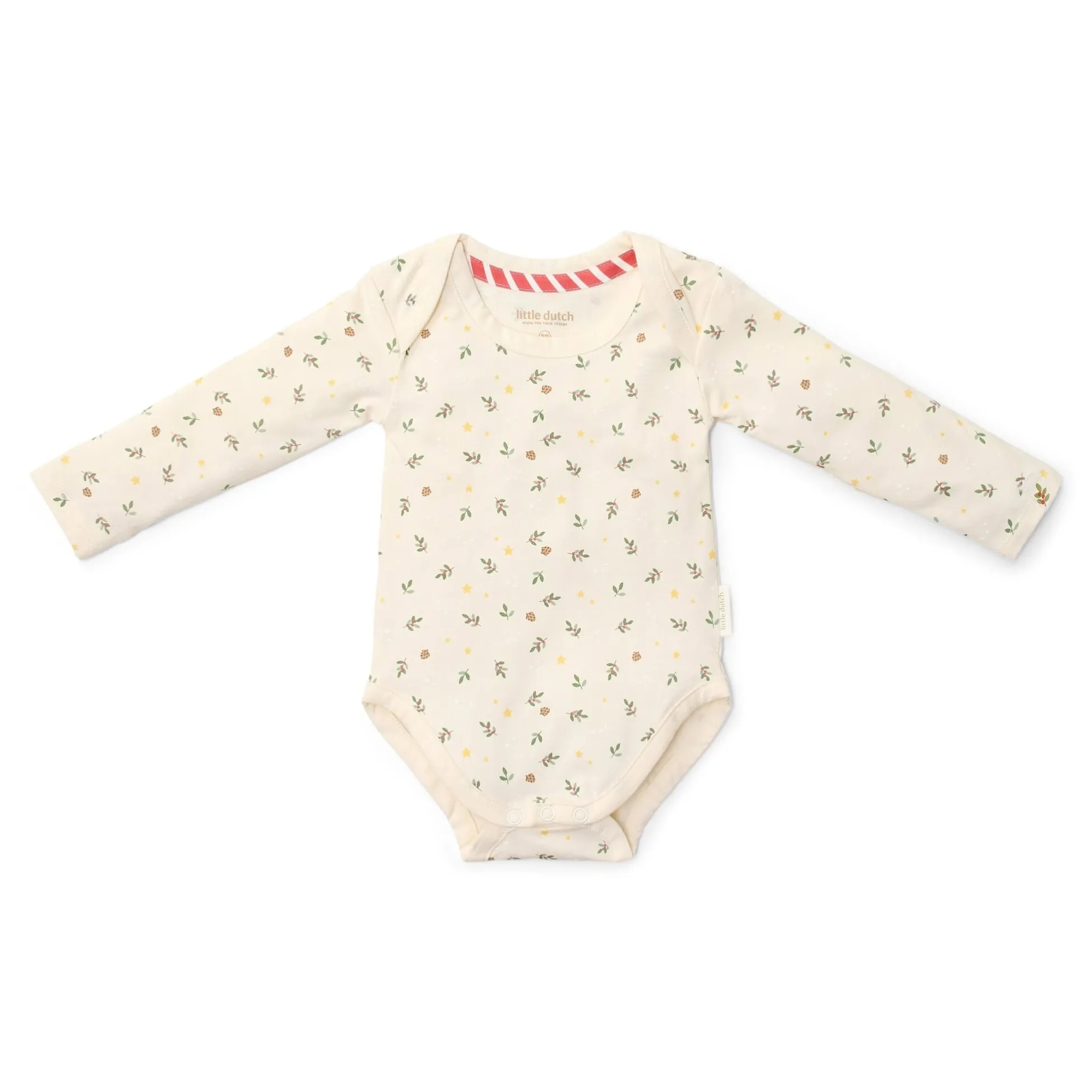 2-pack kerst romper lange mouw – Beige