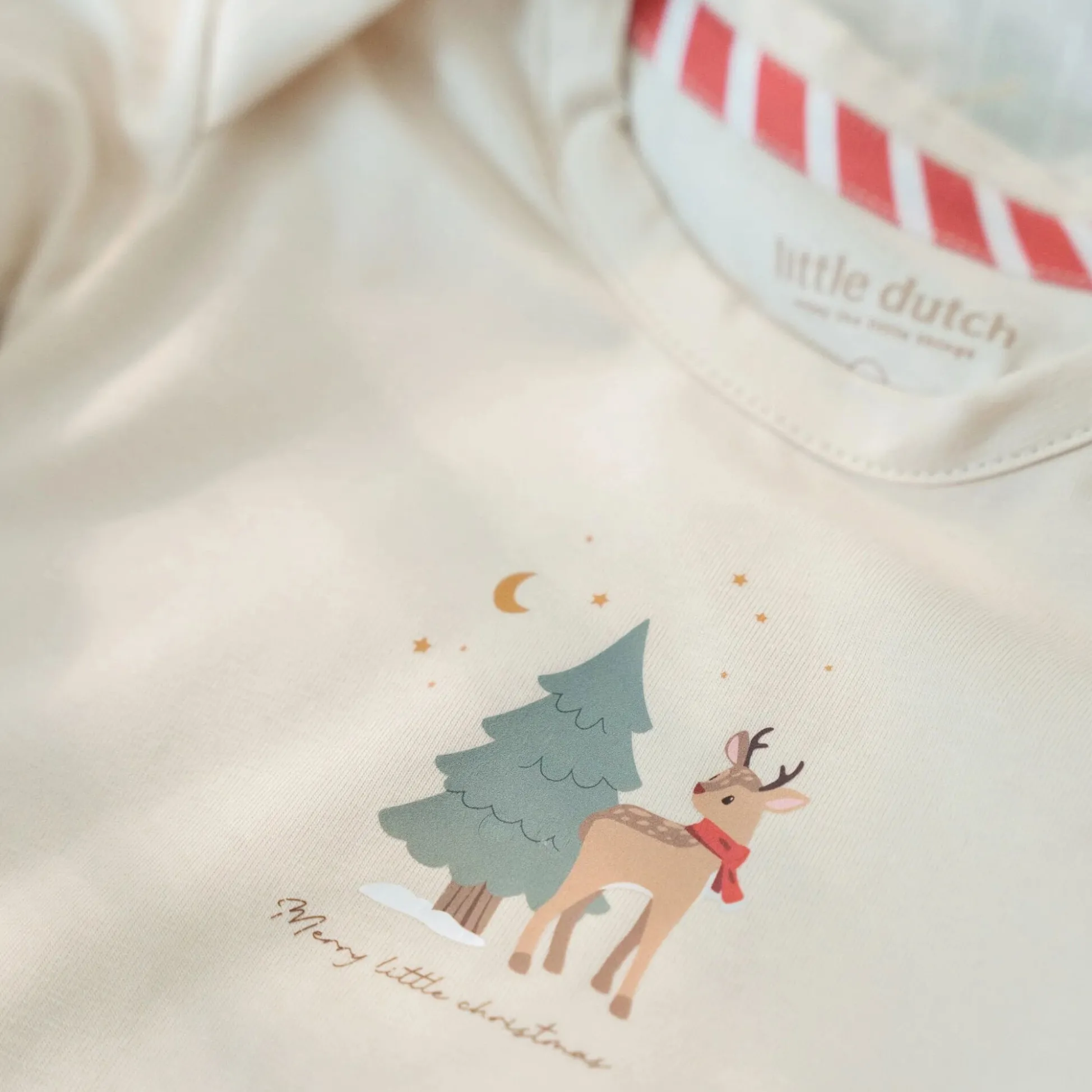 2-pack kerst romper lange mouw – Beige