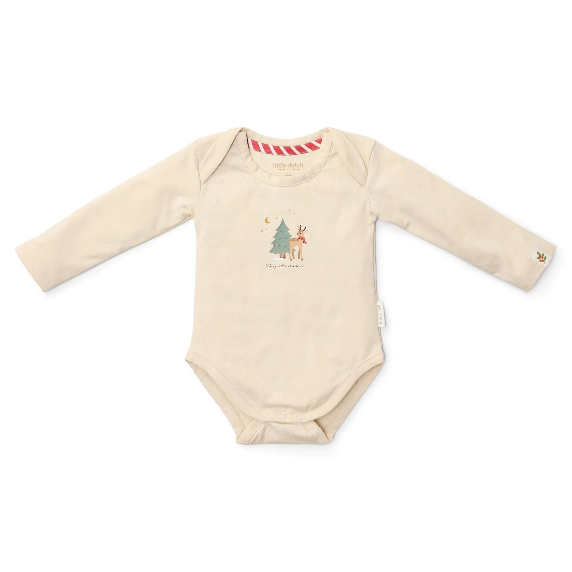 2-pack kerst romper lange mouw – Beige