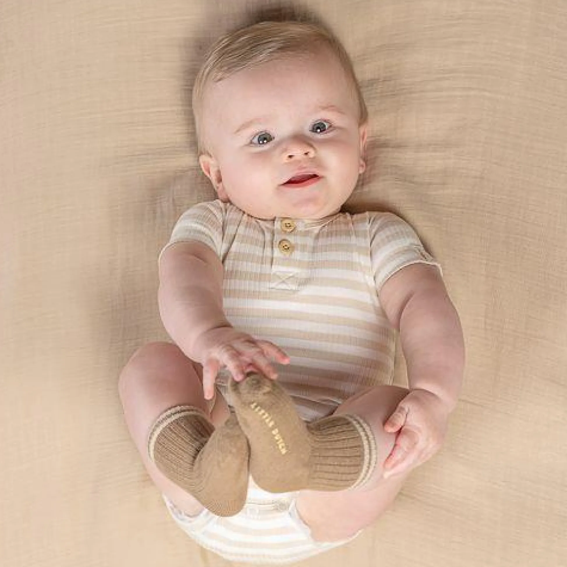 Romper korte mouw - Zand - Newborn Naturals