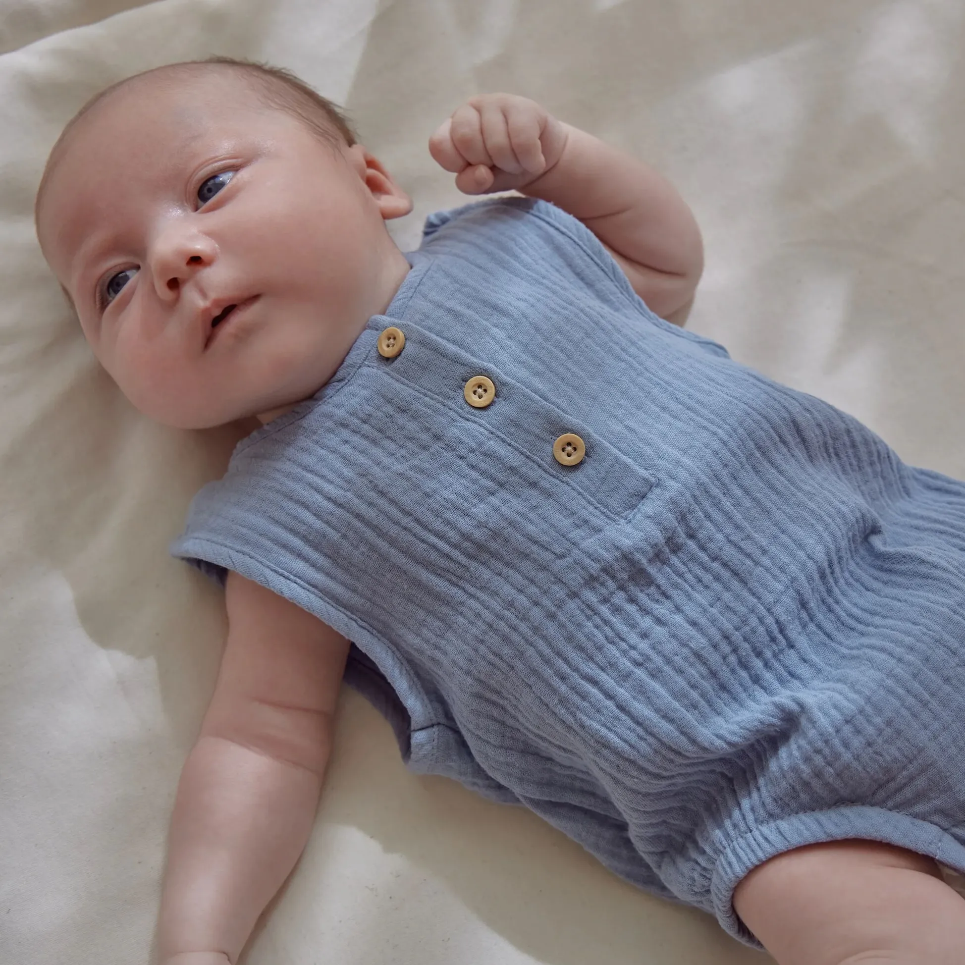 Romper mouwloos - Blauw