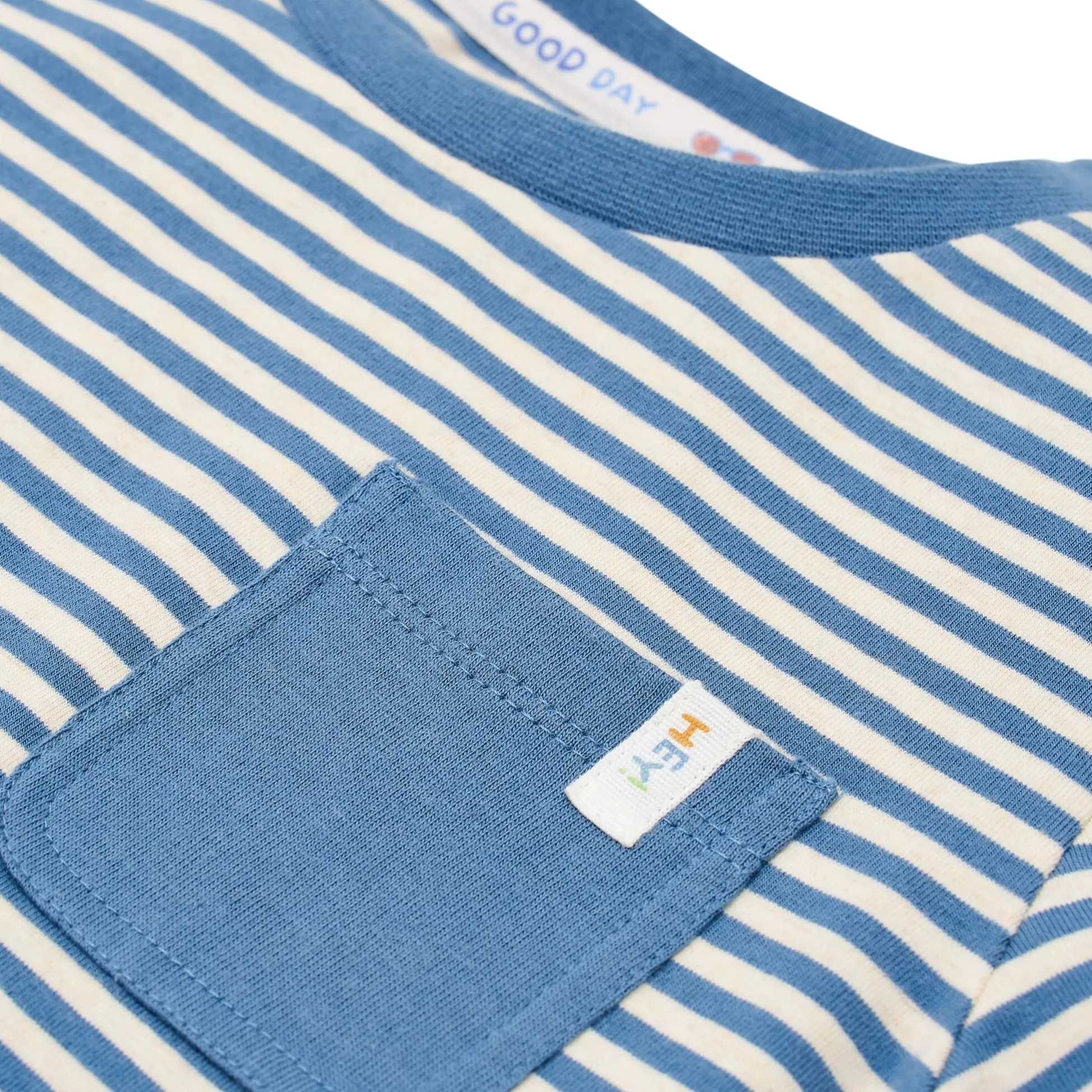 Shirt korte mouw - Blauw - Indigo Sand Stripe