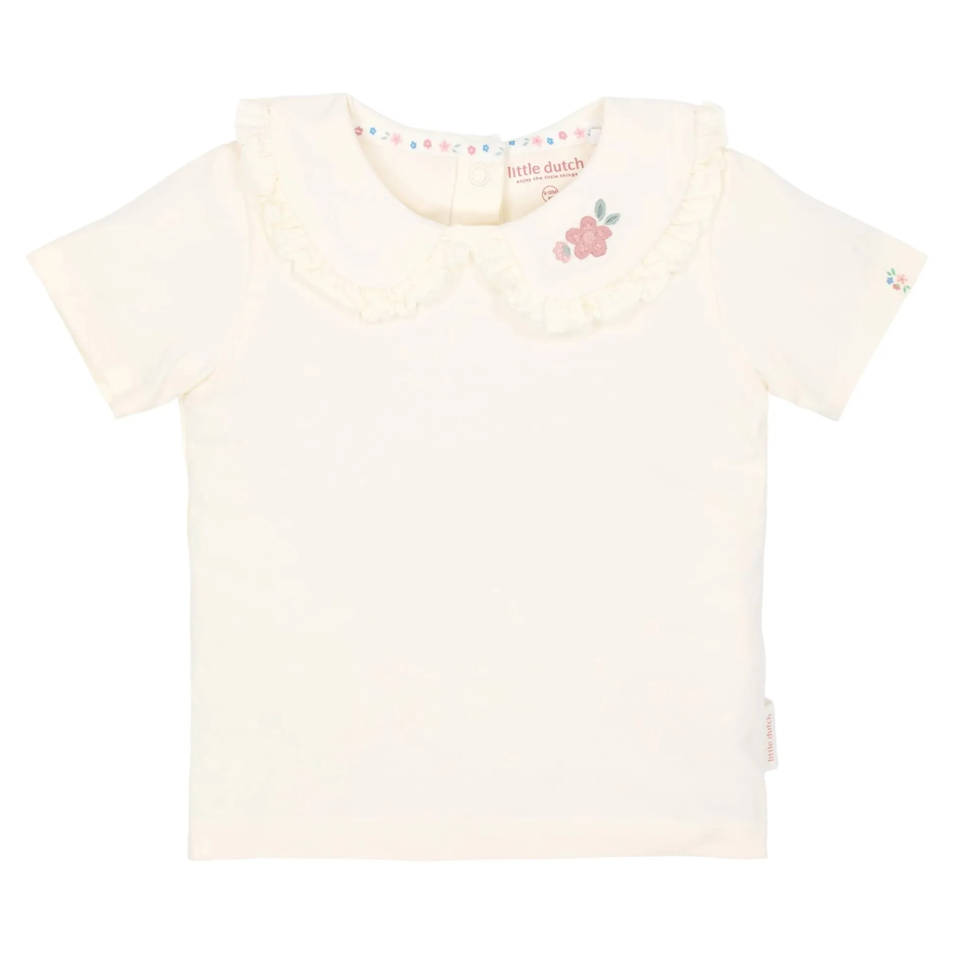 Shirt korte mouw met kraag - Wit