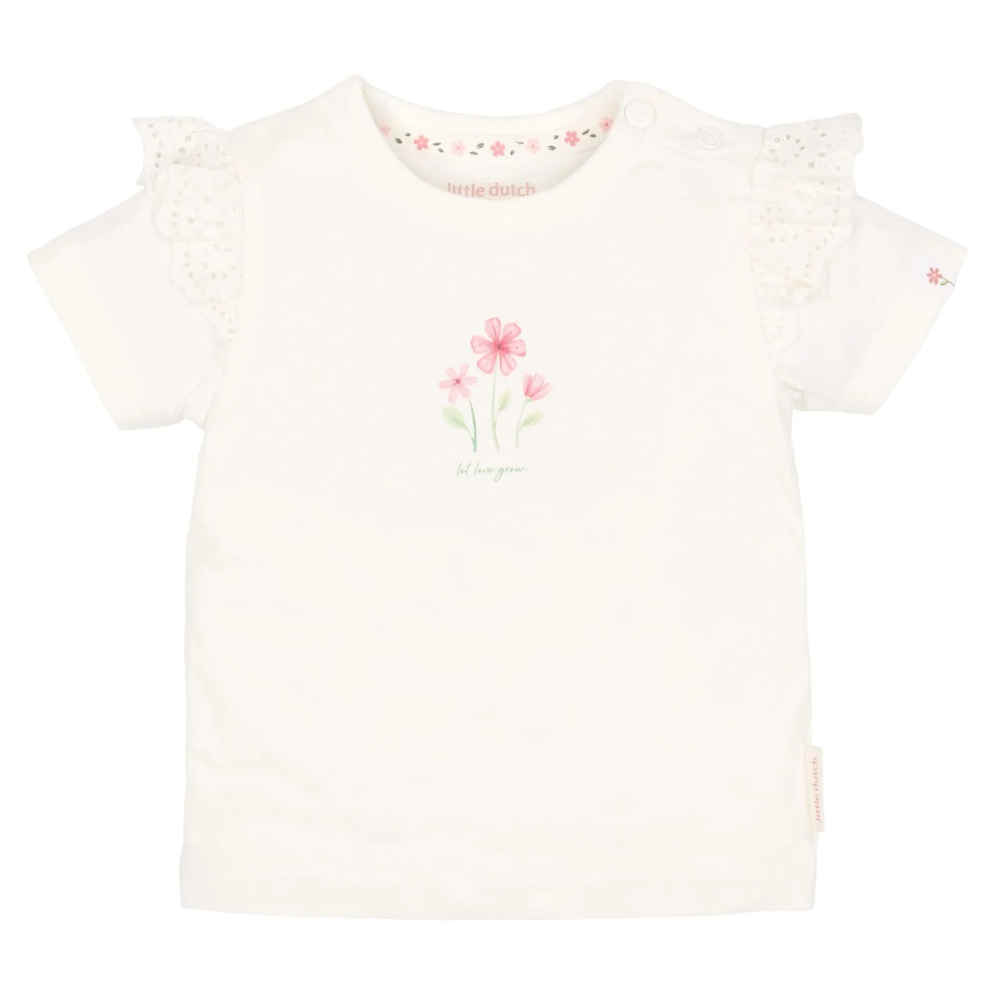 Shirt korte mouw - Wit - Bloemen