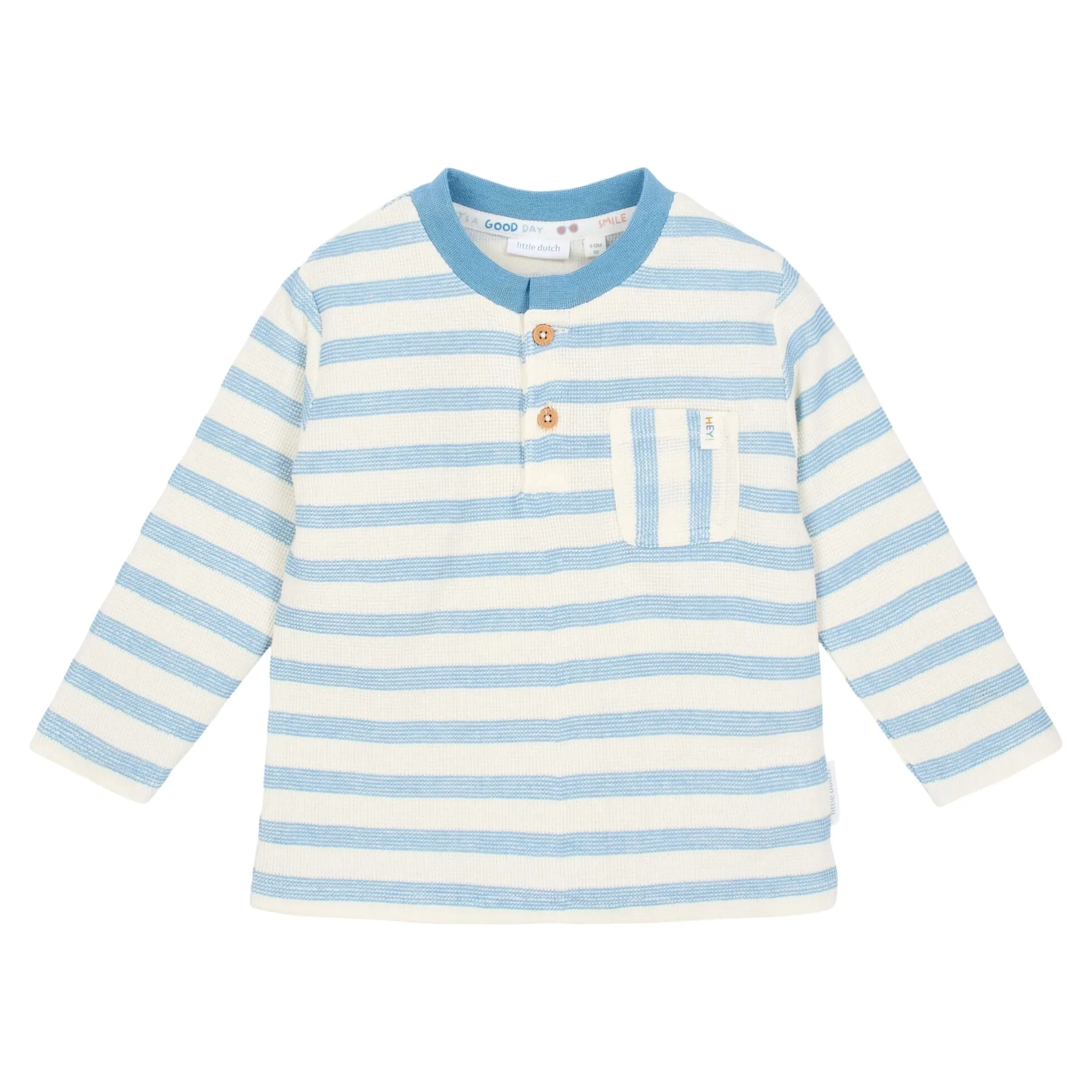 Shirt lange mouw - Blauw - Steel Blue Stripe
