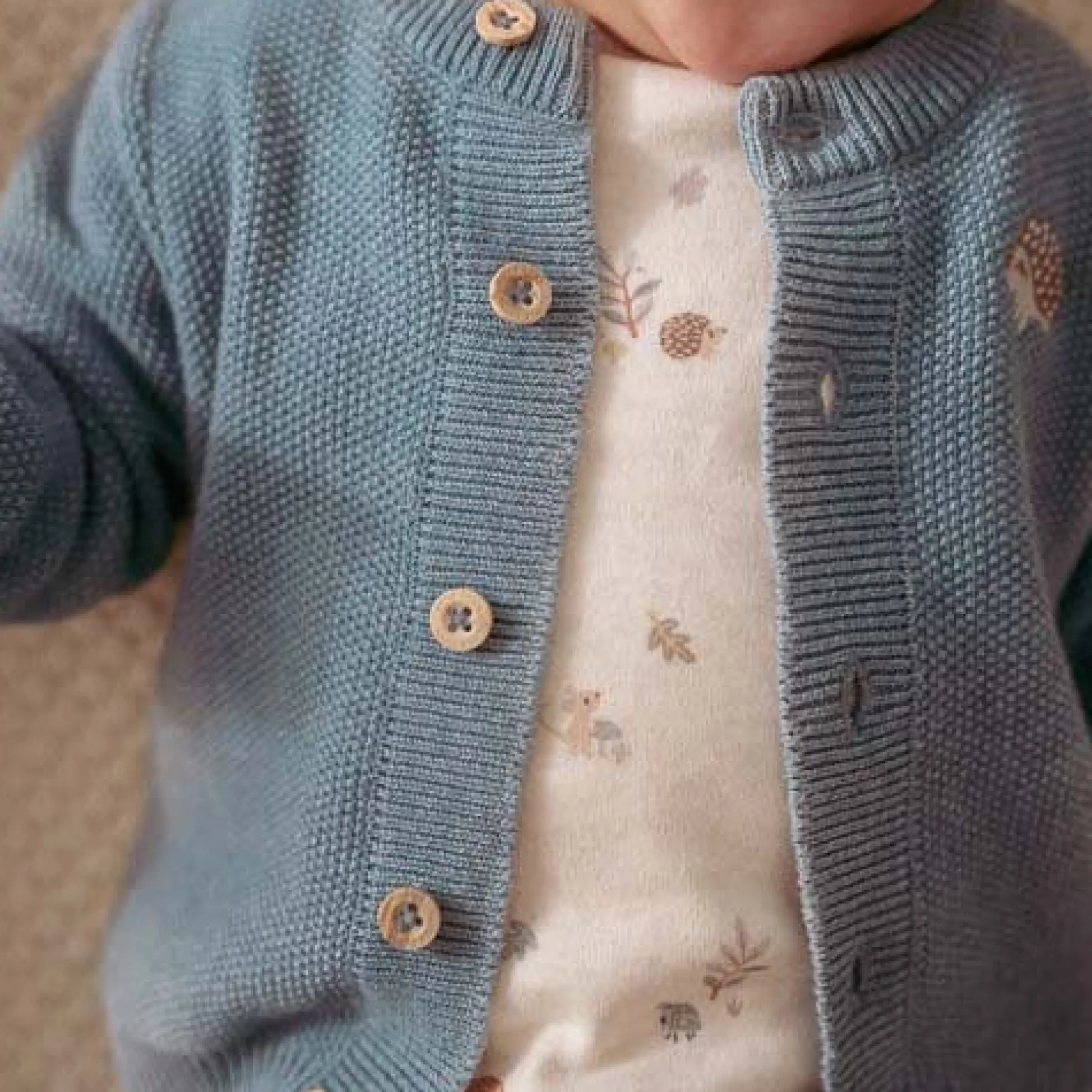 Shirt lange mouw - Zand - Forest Friends - All over print