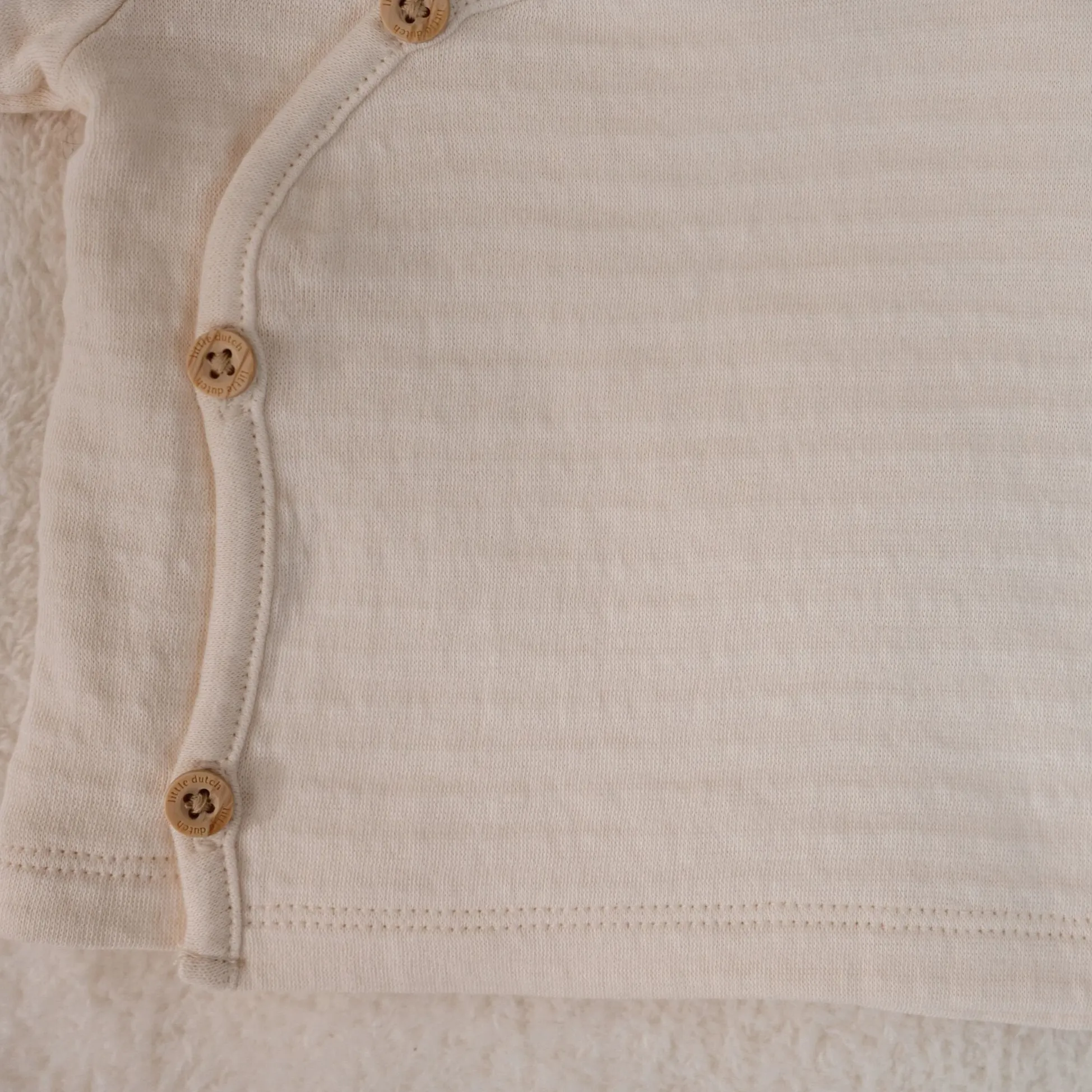 Shirt overslag lange mouw - Beige - Newborn Naturals