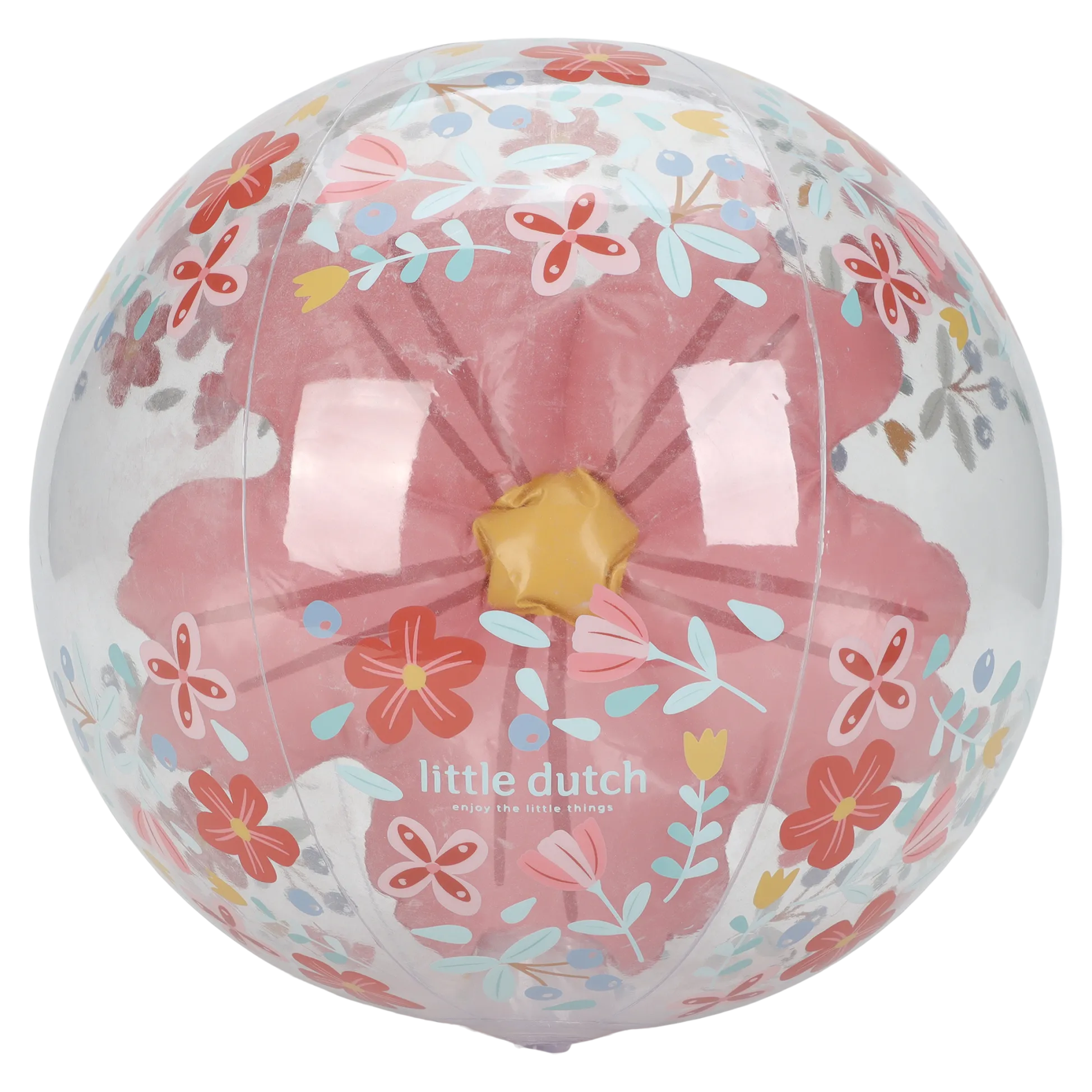 Strandbal 3D Figuur Pink Flowers