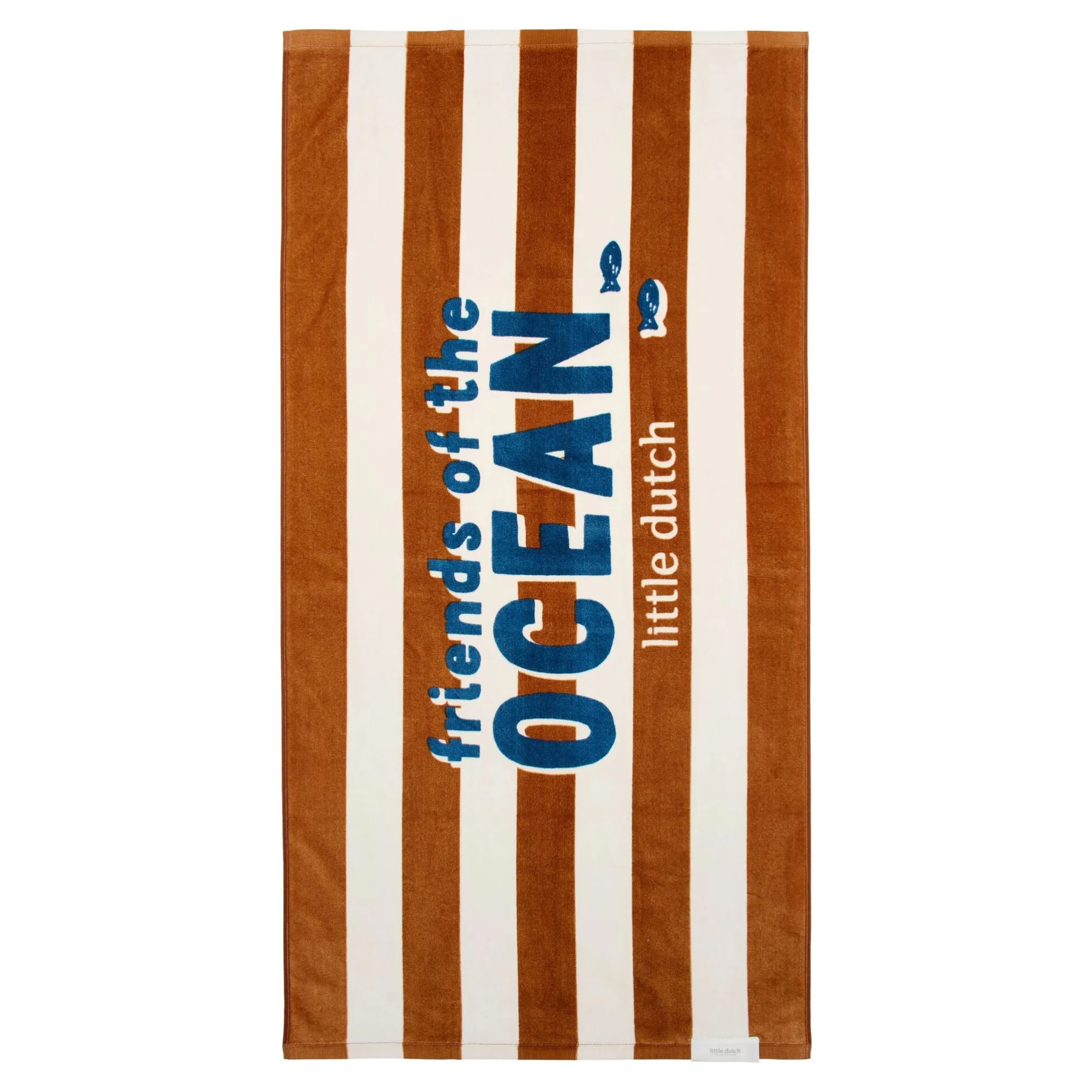 Strandhanddoek - Bruin - Ocean Brown Stripes