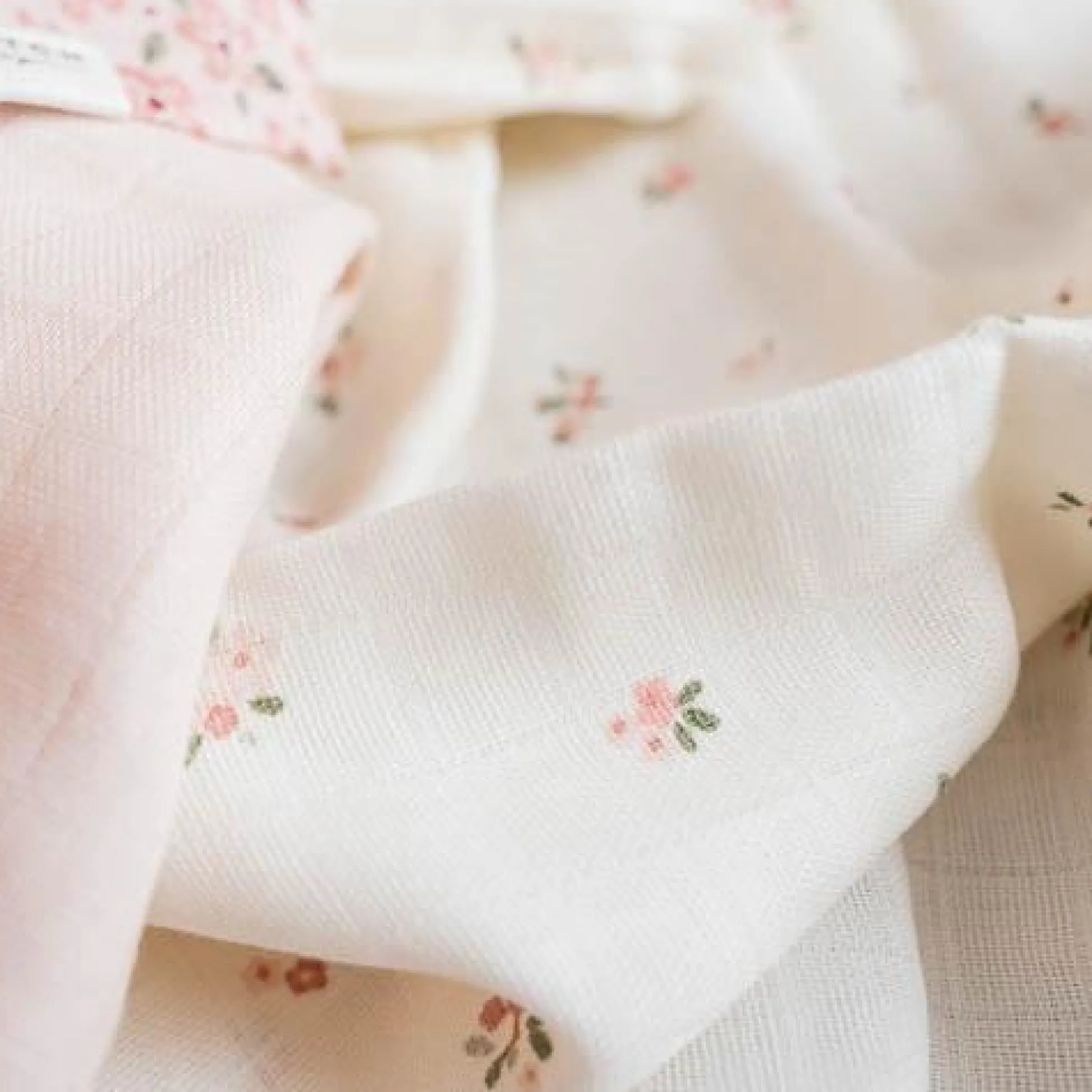 Swaddles set van 2 – Wit – 70 x 70 cm – Fairy Blossom