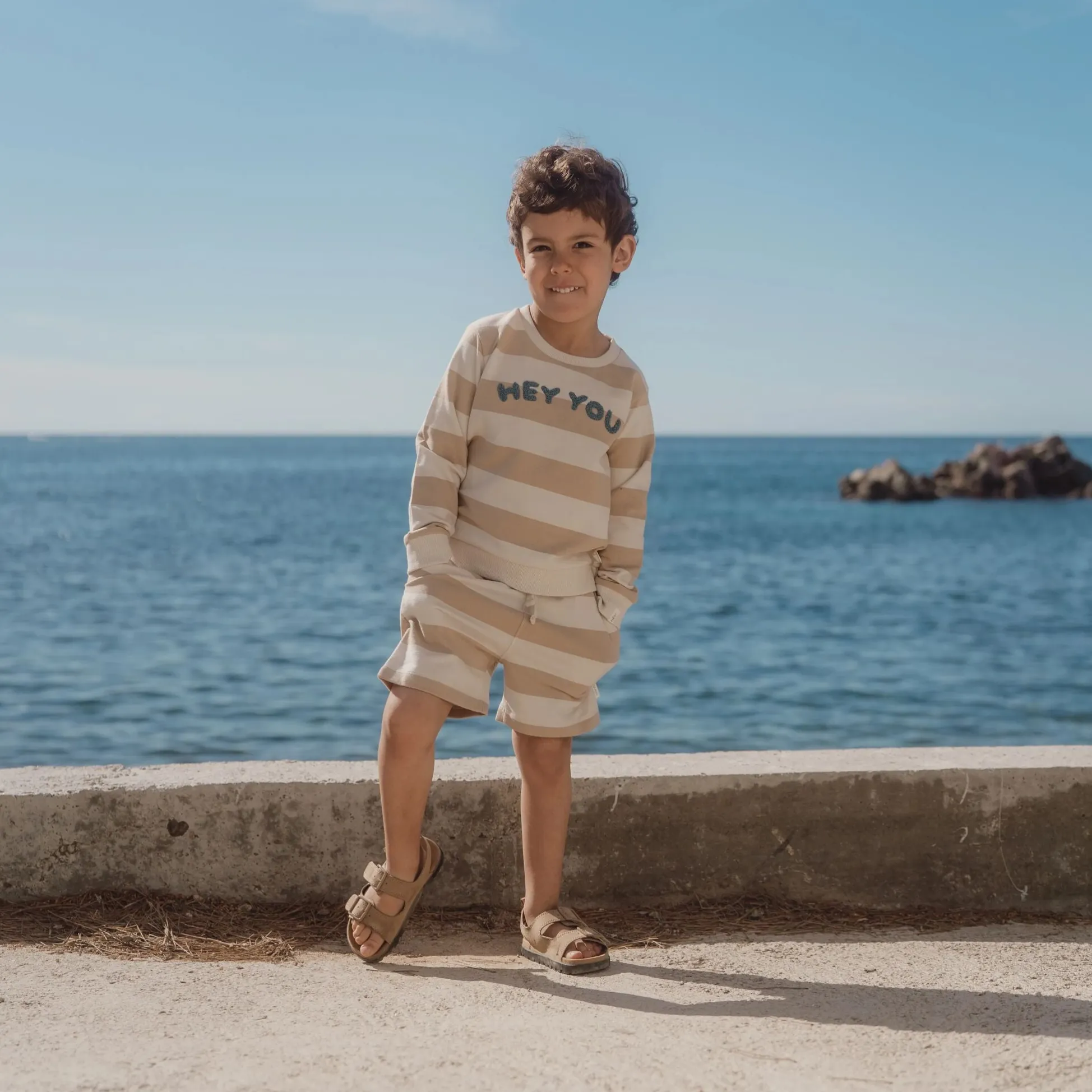 Sweater - Zand - Biscuit Stripe