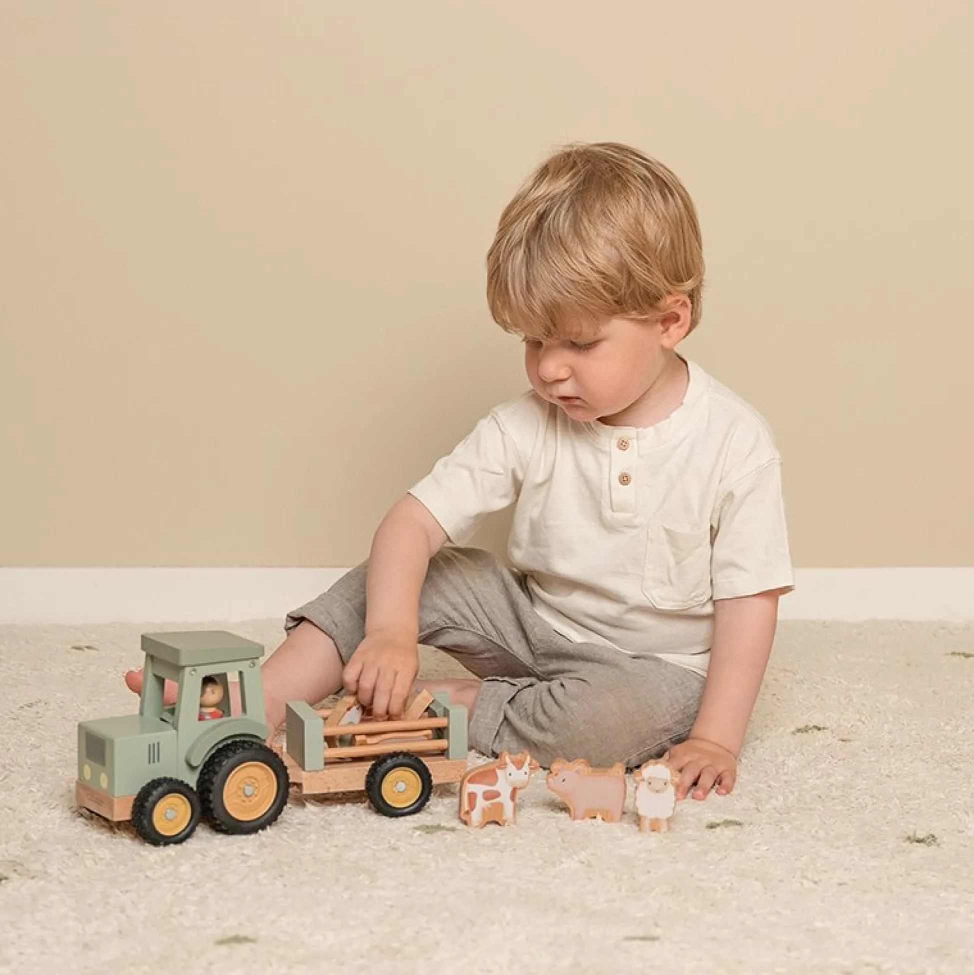 Tractor met trailer Little Farm