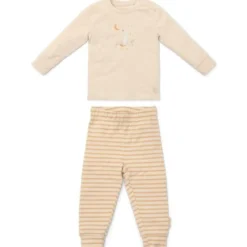 Tweedelige pyjama - Zand - Gestreept